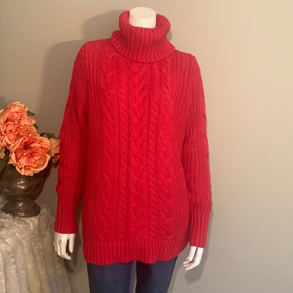 ❤️ Gap chunky cable knit turtleneck sweater S